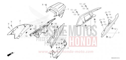 MOULURE DE SIEGE NC750XDP de 2023